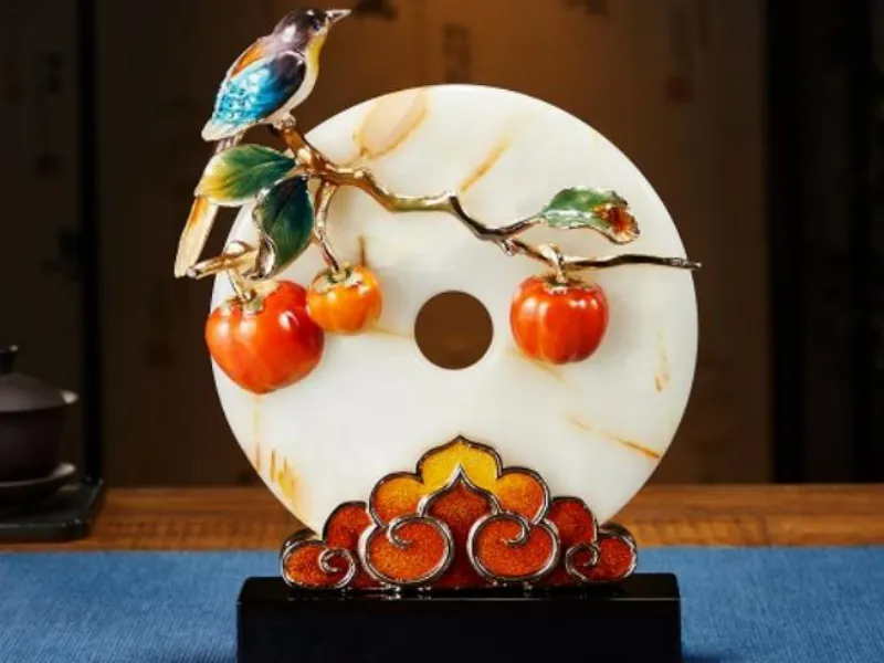 peace disc ornament enamel