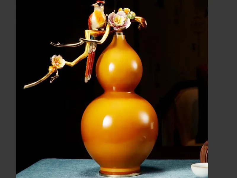gourd vase alloy enamel