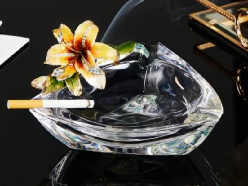 glass ashtray alloy enamel