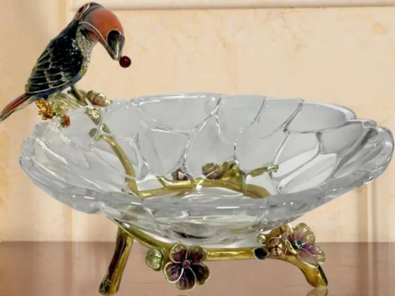 glass fruit plate alloy enamel