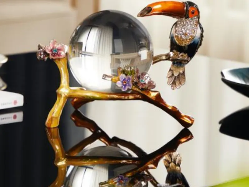 crystal ball decor alloy enamel