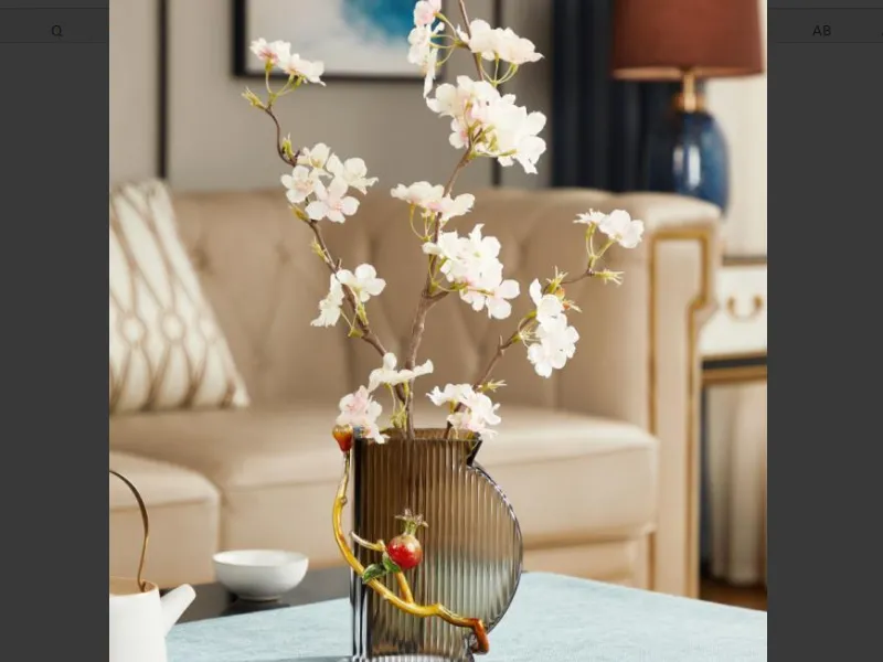 mini glass vase alloy enamel