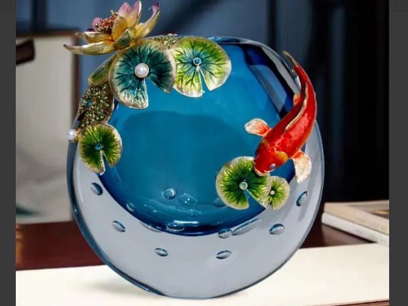 round colored glaze decor alloy enamel